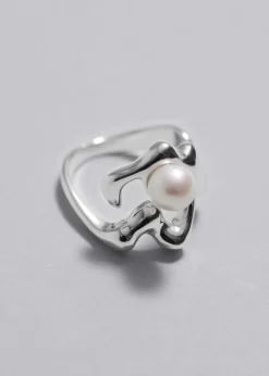 Cheap & Other Stories Bague Avec Perles D’eau Douce Argenté/Perle