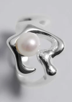Cheap & Other Stories Bague Avec Perles D’eau Douce Argenté/Perle