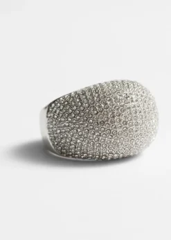 Best Sale & Other Stories Bague Bombée à Strass Argenté