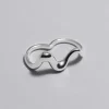 Discount & Other Stories Bague Deux Doigts Sculptée Argenté