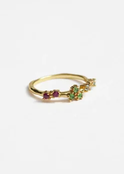 Discount & Other Stories Bague Délicate Avec Strass Doré