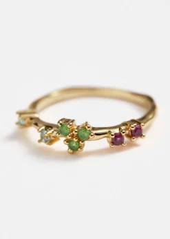 Discount & Other Stories Bague Délicate Avec Strass Doré