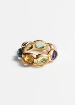 Flash Sale & Other Stories Bague En Cristal Vibrant Doré