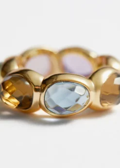 Flash Sale & Other Stories Bague En Cristal Vibrant Doré