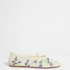 Best Sale & Other Stories Ballerines Brodées De Fleurs Blanc poussiéreux