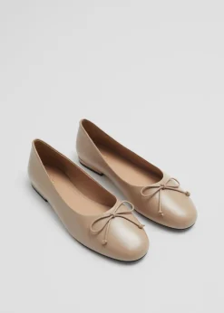 Best Sale & Other Stories Ballerines En Cuir Beige