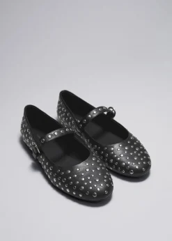 Online & Other Stories Ballerines En Cuir Clouté