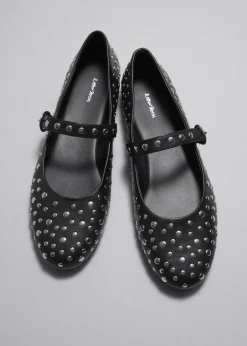 Online & Other Stories Ballerines En Cuir Clouté