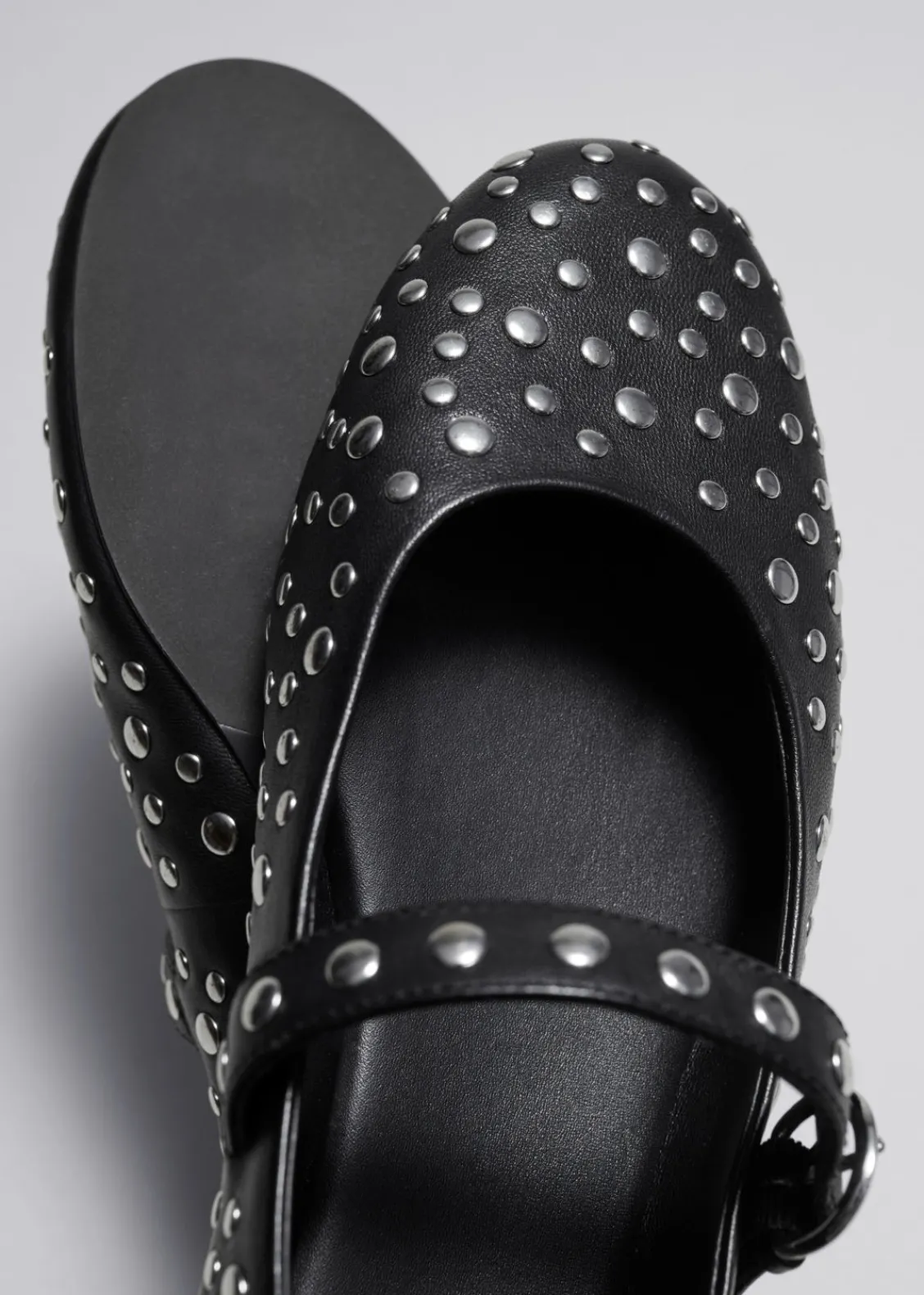 Online & Other Stories Ballerines En Cuir Clouté