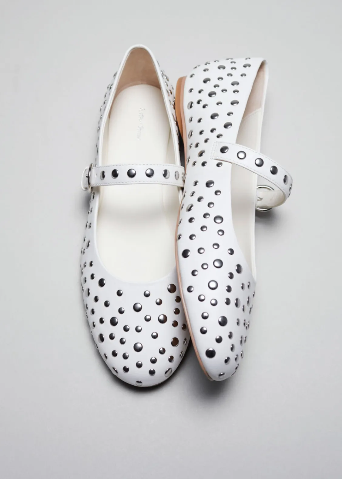 Online & Other Stories Ballerines En Cuir Clouté