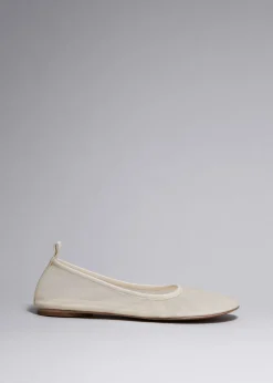Best Sale & Other Stories Ballerines En Mesh à Bordures En Cuir