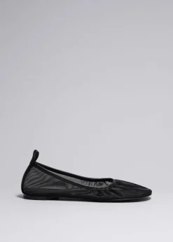 Best Sale & Other Stories Ballerines En Mesh à Bordures En Cuir