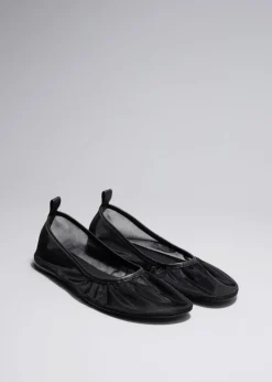Best Sale & Other Stories Ballerines En Mesh à Bordures En Cuir