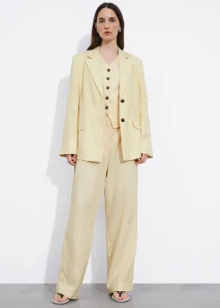 Store & Other Stories Blazer Ajusté En Lin