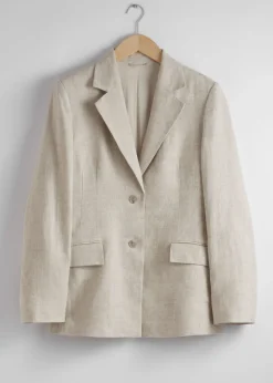 Store & Other Stories Blazer Ajusté En Lin