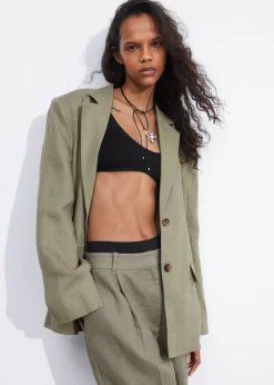 Store & Other Stories Blazer Ajusté En Lin