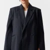 Flash Sale & Other Stories Blazer Asymétrique Habillé Rayures bleu marine
