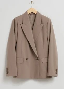 Outlet & Other Stories Blazer Habillé Taupe