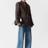 Hot & Other Stories Blazer Structuré En Tweed Tweed brun