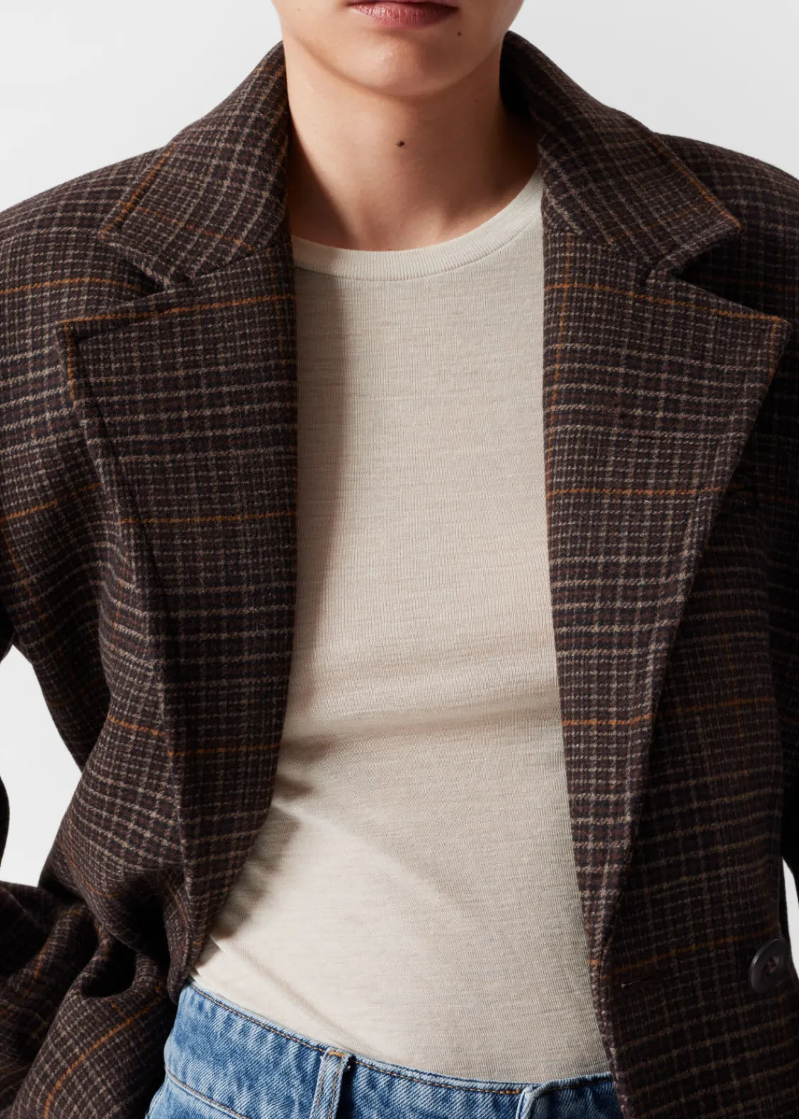 Hot & Other Stories Blazer Structuré En Tweed Tweed brun