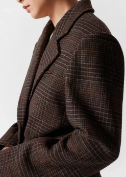 Hot & Other Stories Blazer Structuré En Tweed Tweed brun