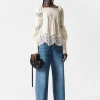 Best & Other Stories Blouse à Bordure En Dentelle