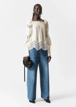 Best & Other Stories Blouse à Bordure En Dentelle