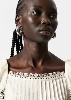 Best & Other Stories Blouse à Bordure En Dentelle