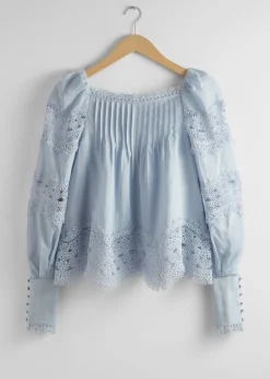 Best & Other Stories Blouse à Bordure En Dentelle