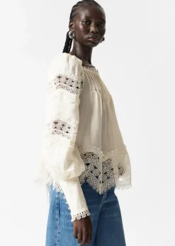 Best & Other Stories Blouse à Bordure En Dentelle
