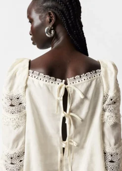 Best & Other Stories Blouse à Bordure En Dentelle