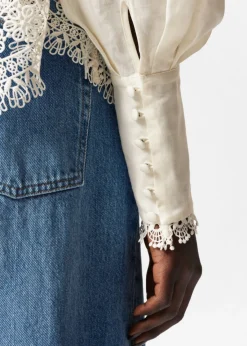 Best & Other Stories Blouse à Bordure En Dentelle