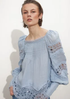 Best & Other Stories Blouse à Bordure En Dentelle