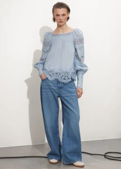 Best & Other Stories Blouse à Bordure En Dentelle