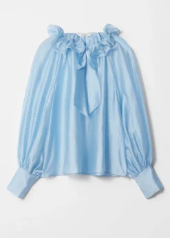 Fashion & Other Stories Blouse à Encolure Volantée Avec Lien à Nouer