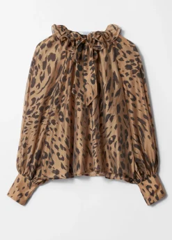 Fashion & Other Stories Blouse à Encolure Volantée Avec Lien à Nouer
