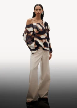 Store & Other Stories Blouse Asymétrique En Satin Marron