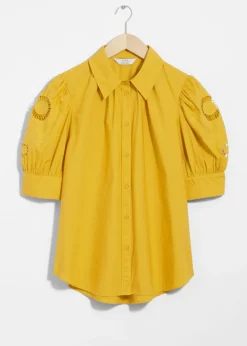 Online & Other Stories Blouse Brodée à Manches Ballon