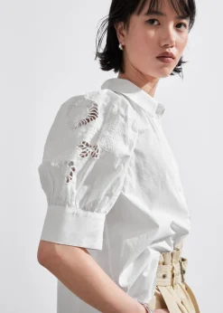 Online & Other Stories Blouse Brodée à Manches Ballon
