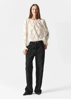 Cheap & Other Stories Blouse Brodée à Poignets Volantés