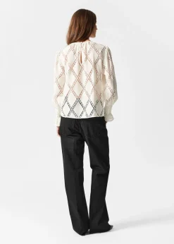 Cheap & Other Stories Blouse Brodée à Poignets Volantés