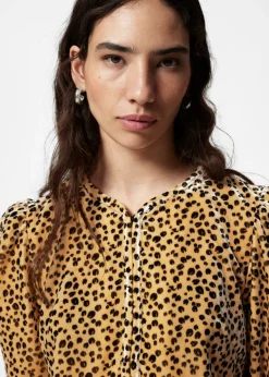 Flash Sale & Other Stories Blouse Courte En Velours Imprimé animal