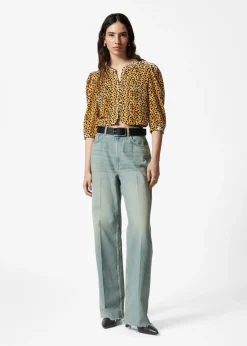Flash Sale & Other Stories Blouse Courte En Velours Imprimé animal