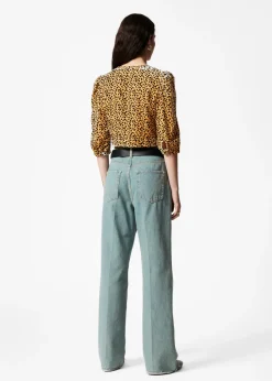 Flash Sale & Other Stories Blouse Courte En Velours Imprimé animal