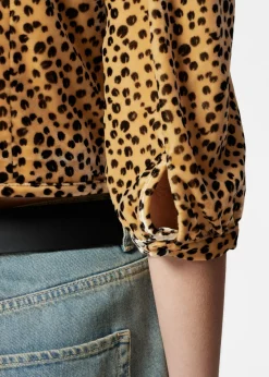 Flash Sale & Other Stories Blouse Courte En Velours Imprimé animal