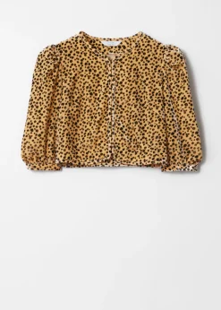 Flash Sale & Other Stories Blouse Courte En Velours Imprimé animal