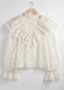 New & Other Stories Blouse En Dentelle à Volants