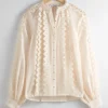 Store & Other Stories Blouse En Dentelle Festonnée