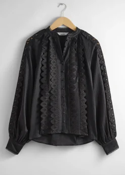 Store & Other Stories Blouse En Dentelle Festonnée