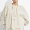 Cheap & Other Stories Blouse En Lin à Dos Ouvert Blanc
